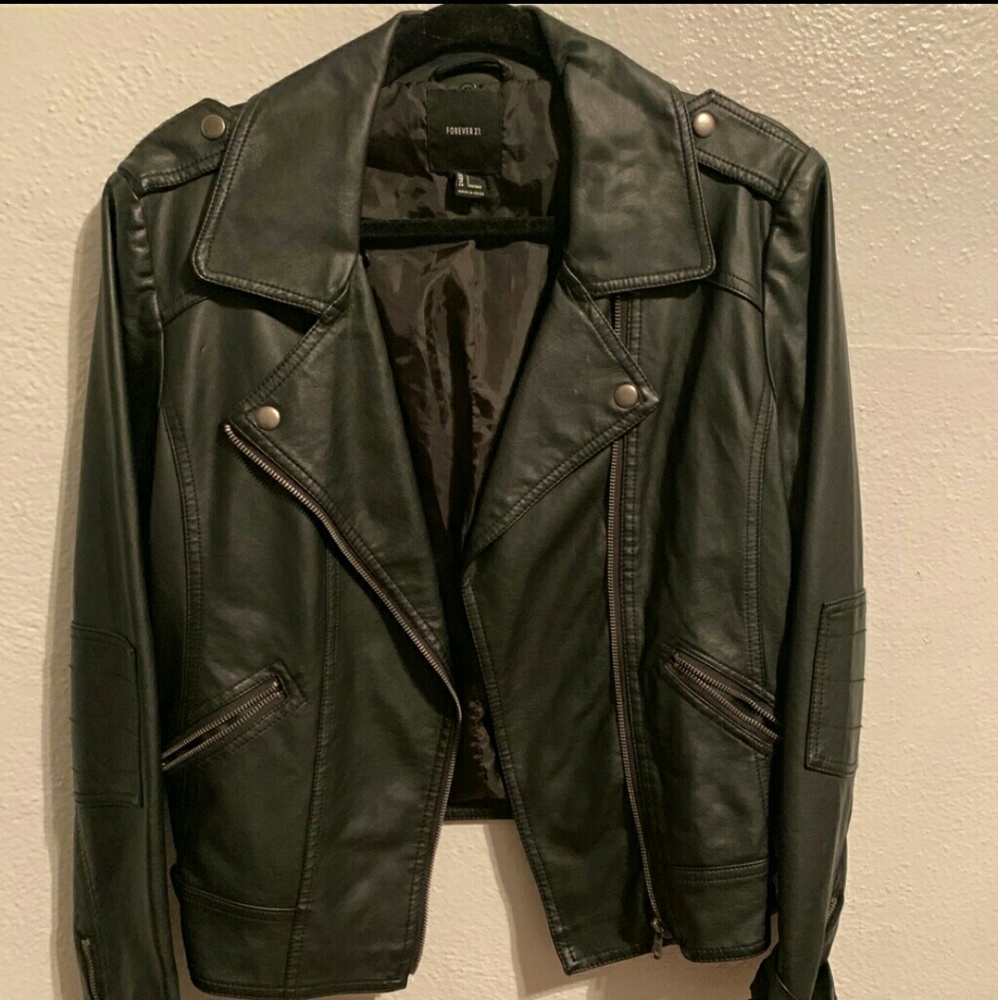 NWOTForever 21 black faux leather pleather jacket